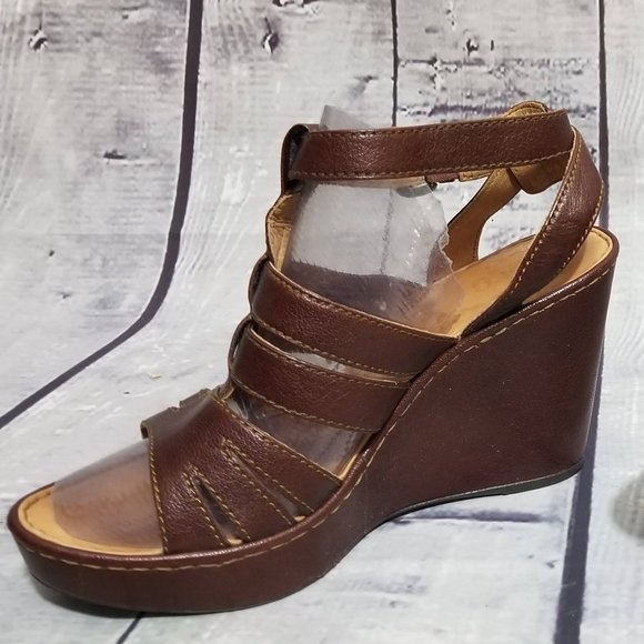 Born Leather Wedge Heel Sandal - Picture 2 of 5